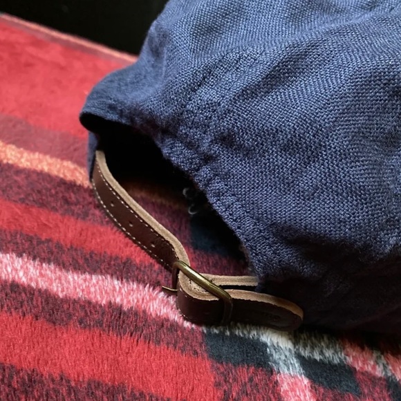 Supreme 100% Linen 5 panel Camp Hat Made In Italy Navy Blue 2021 - Picture 4 of 8